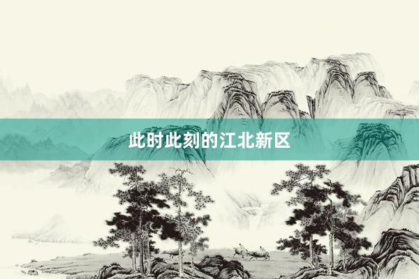 此时此刻的江北新区