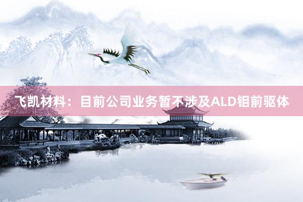 飞凯材料：目前公司业务暂不涉及ALD钼前驱体