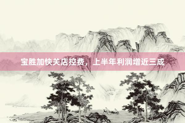宝胜加快关店控费，上半年利润增近三成