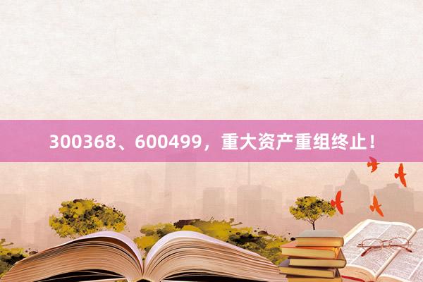 300368、600499，重大资产重组终止！
