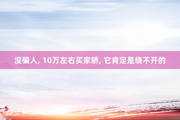 没骗人, 10万左右买家轿, 它肯定是绕不开的