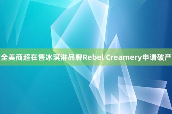 全美商超在售冰淇淋品牌Rebel Creamery申请破产