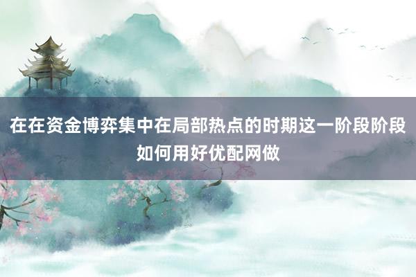 在在资金博弈集中在局部热点的时期这一阶段阶段如何用好优配网做