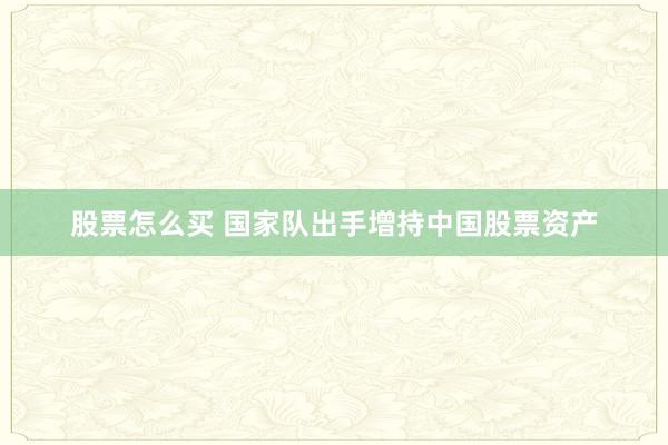 股票怎么买 国家队出手增持中国股票资产