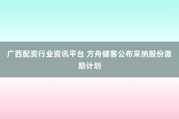 广西配资行业资讯平台 方舟健客公布采纳股份激励计划