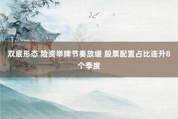 双底形态 险资举牌节奏放缓 股票配置占比连升8个季度